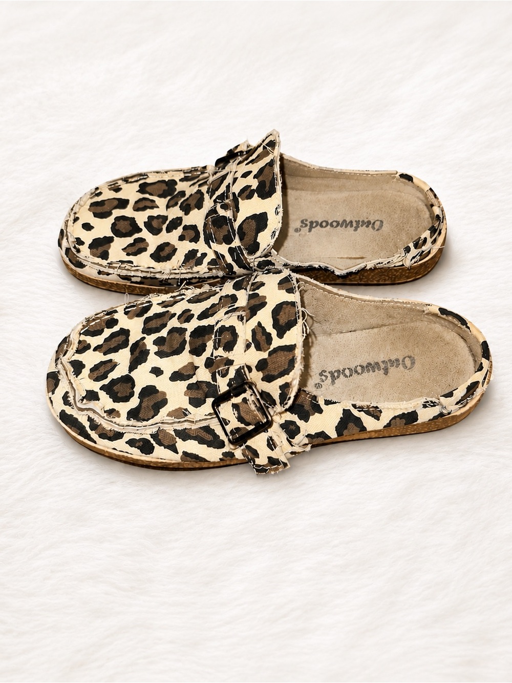 Outwoods Leopard Clog Mule Slides Women’s 6.5 Animal Print Boho Casual Comfort - Picture 3 of 4